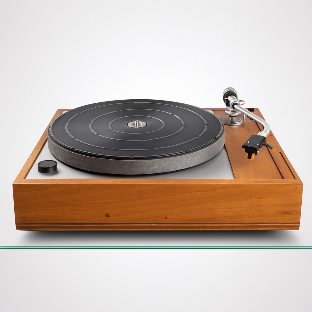 A classic belt-drive turntable, lovingly rebuilt